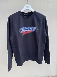 Balmain , Exit Logo Crewneck Sweater in Black / Multicolor , BNWT S - Picture 1 of 15