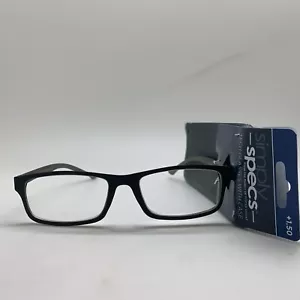 E243 Foster Grant SIMPLY SPECS Tyler BLK BLACK 1.50 Reading Glasses READERS - Picture 1 of 7
