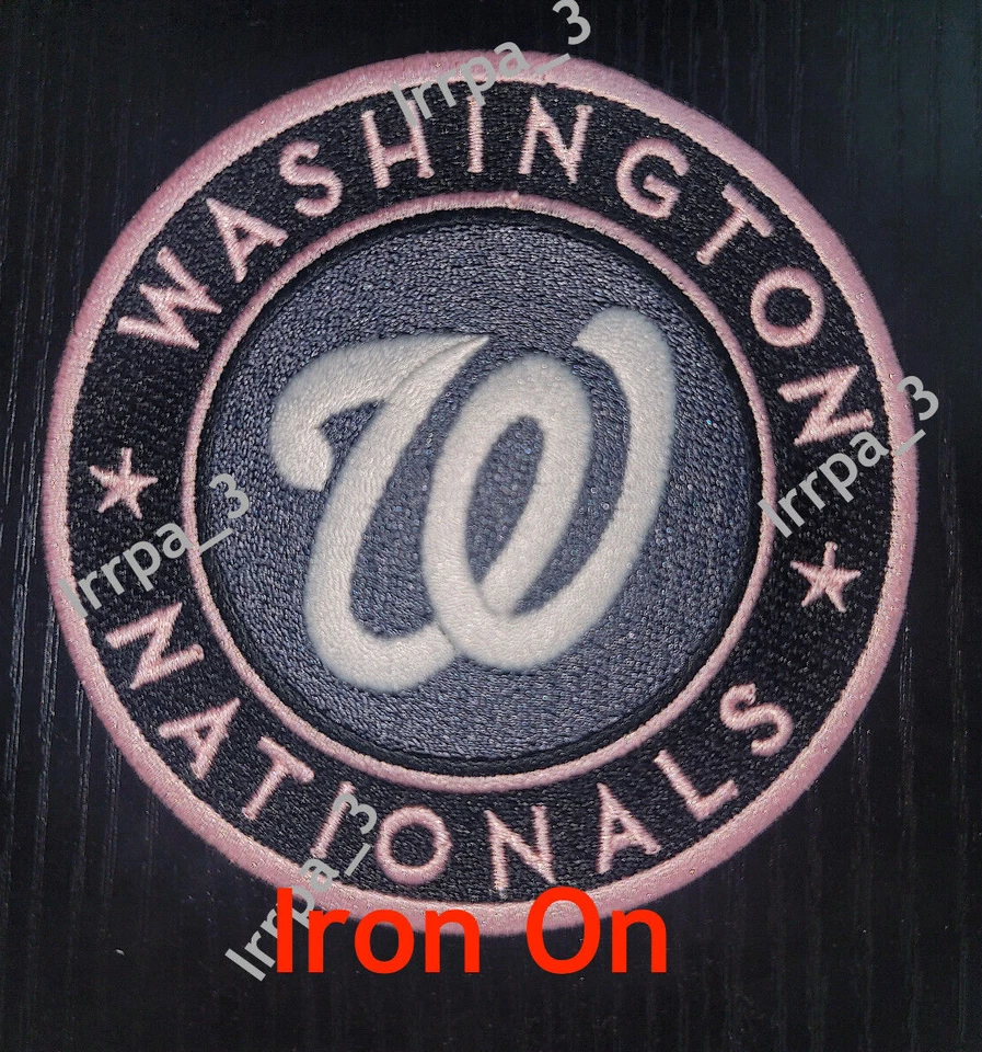 WASHINGTON NATIONALS City Connect Jersey Patch embroidered Iron On  Pink PATCH - Image 1 of 1
