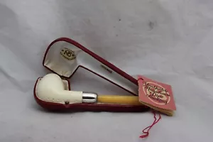 Pfeife, Pipe Pipa BLOCK MEERSCHAUMPFEIFE,ANDREAS BAUER, ohne Filter, 925 Silber - Bild 1 von 12