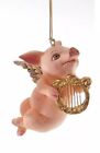 Katherine's Collection Happily Ever After Harp Cupid Pig Ornament 28-628239 NEW