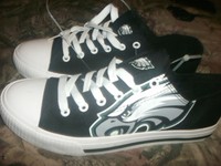 Philadelphia Eagles NFL Men's Low Top Big Logo Canvas Shoes FREE SHIP (B114)
