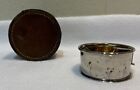 Antique Pocket Folding Handle Drinking Cup Collapsible With Leather Case