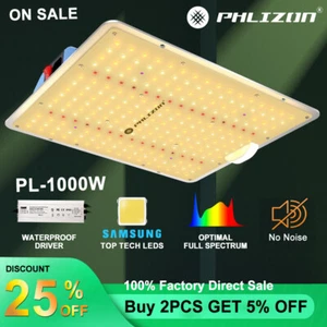 1000W Dimmable LED Grow Light Full Spectrum Indoor Plant Veg Bloom Samsung IR UV - Picture 1 of 12