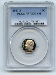 1987 S 10C Roosevelt Dime Proof PCGS PR70DCAM - Picture 1 of 1