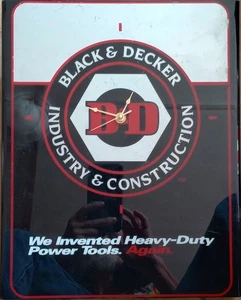 Rare Vintage Black And Decker Tools Advertising Wall Clock Works As It Should - Picture 1 of 4