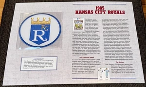 1985 KANSAS CITY ROYALS MLB BASEBALL WILLABEE & WARD COOPERSTOWN PATCH - Bild 1 von 2