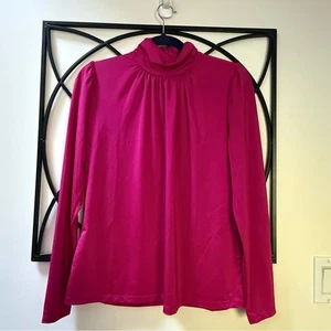 Ann Taylor Fuchsia Langarm Bluse Größe SMALL - Bild 1 von 6