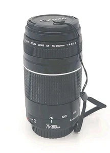 Canon Zoom EF 75-300mm 1:4-5.6 III Lens with caps Excellent! - Picture 1 of 8