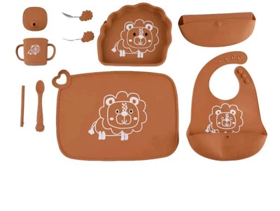 LUCK HEAVEN Juego de Alimentación de Silicona para Babero de Bebé Led Suministros de Destete con Cuenco Cucharas Foto 1 de 4