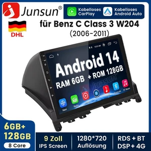 6+128G Für Mercedes Benz C Klasse W204 S204 C180 Autoradio Carplay GPS WIFI DAB+ - Bild 1 von 15
