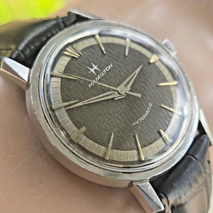 Vintage HAMILTON Accumatic A-501 Herrenuhr Bicolor Rindenmuster Zifferblatt 1961 - Bild 1 von 23
