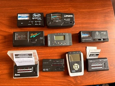 Лот из 10 гитарных бас-тюнеров Squire Fender Korg Seiko Ibanez Peavey Lyon протестирован ЧИТАЙТЕ - Изображение 1 из 4