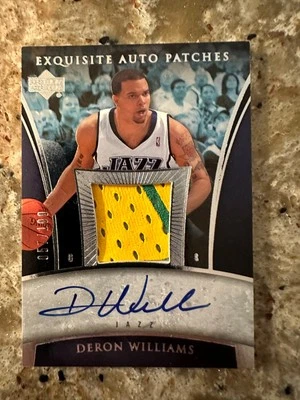 Deron Williams 2006 UD Exquisite Collection RC 2 Color Patch Auto /100 Utah Jazz - Image 1 of 2
