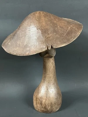 CARVED WOOD PAPER MACHE MOLD/SCULPTURE OF MUSHROOM #M77 - Image 1 of 4