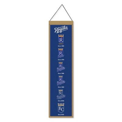 Kansas City Royals Evolution 8x32 Inch Vertical Wool Embroidered Hanging Banner - Image 1 of 4