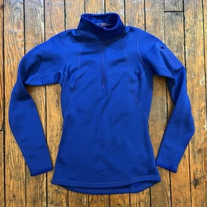 Arc’teryx Quarter Zip Fleece Pullover Women’s XS Blue Outdoor Polartec - Picture 1 of 9