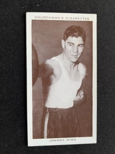 1938 Churchman Boxing Personalities Card # 23 Johnny King (EX) - Picture 1 of 3