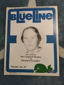 New England Whalers 5th Ever Game Program in Hartford Vs Cleveland + G.Cheevers  - Picture 1 of 4