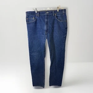 Jeans Levi’s 505 para hombre 40x34 (39x33) calce regular pierna recta tiro alto oscuro - Imagen 1 de 10