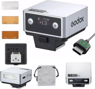 Godox IT20 On-Camera Flash Light for Canon Nikon Sony Fujifilm Olympus Panasonic - Image 1 of 4