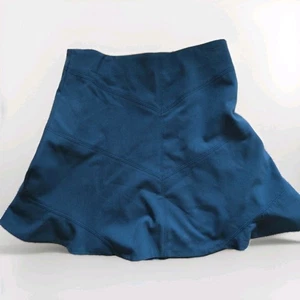 Mini Falda Corta Azul Oscuro Loft Ann Taylor Costura Flippy 6 Calce y Acampanado Elastizada - Imagen 1 de 8