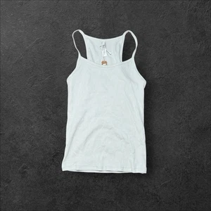 Neu mit Etikett Skims Baumwolle gerippt U-Ausschnitt langes Tanktop SL-TNK-8487W Spearmint Medium - Bild 1 von 5