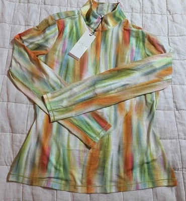 Top de golf Calia para mujer grande filtrado Flora multicolor 1/2 cremallera. Nuevo con etiquetas. TALLA S Foto 1 de 4