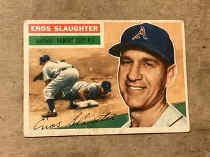 1956 Topps Enos Slaughter #109 (Gray Back) Kansas City A’s - Near Mint - Great C - Picture 1 of 2