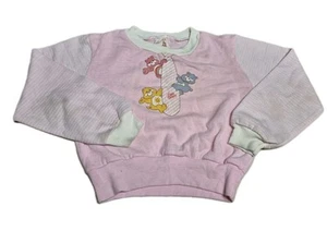 Vintage 80s 90s Dobie Pink Care Bears Sweatshirt Kids Small 6X See Measurements - Picture 1 of 10