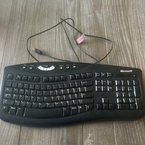 Microsoft Comfort Curve Ergonomic Keyboard 2000 v1.0 KU0459 Wired Tested Works - Picture 1 of 5