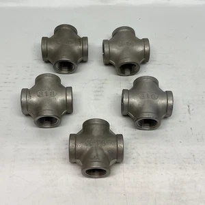 (5x) 3/4" 150 Threaded (Female NPT) Cross 316 Stainless Steel, 4-Way | NEW - Picture 1 of 5
