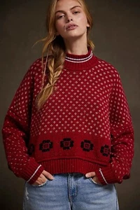 Free People We The Free Flower Patch Sweater (Size XL) - NWT - Picture 1 of 6
