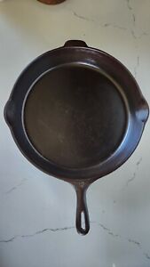 Fully Restored Wagner Unmarked No. 12 Cast Iron Pan Skillet 14" Marked A
