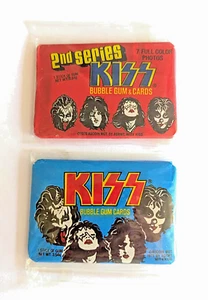 KISS SEALED DONRUSS PACKS SET OF 2 AUCOIN SERIES 1 AND 2-1977-1978 - Picture 1 of 2