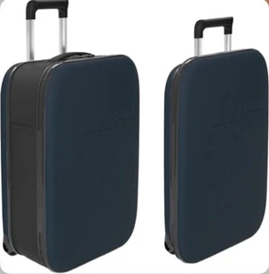 NEW Medium Suitcase Collapsible ROLLINK 22" NAVY BLUE Carry-On Hardshell 9.2 Gal - Picture 1 of 6