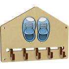 'Baby Boy Shoes' Wall Mounted Hooks / Rack (WH038563)