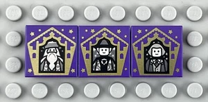 LEGO Harry Potter LILA ZAUBERER FLIESE MENGE 3 verziert 2 x 2 Fliesen Zubehör Set - Bild 1 von 1