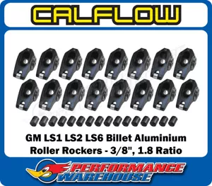 GM LS1 LS2 LS6 Billet Aluminium Roller Rocker Arm Set 3/8", 1.8 Ratio - Picture 1 of 5