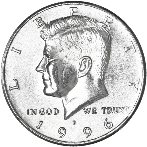 1996 P Kennedy Half Dollar CN-Clad Gem BU US Coin Cover