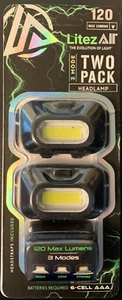 Mini faro LED LitezAll 120 lúmenes paquete de 2 - 3 modos - alto/bajo/estroboscópico❤️🔥 - Imagen 1 de 3