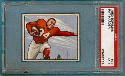 1950 Bowman FB Pat Harder #93 PSA 5! Cardinals! - Image 1 of 2