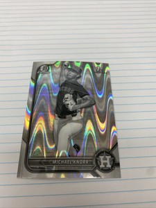 2022 Bowman Draft Michael Knorr Black White Raywave Refractor 1st - Astros