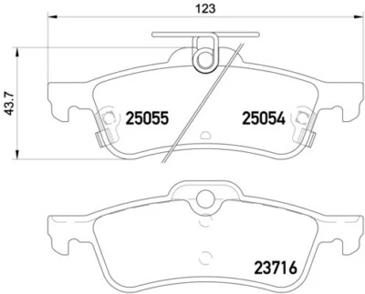 P 28 070 BREMBO Brake Pad Set, disc brake for HONDA - Image 1 of 2