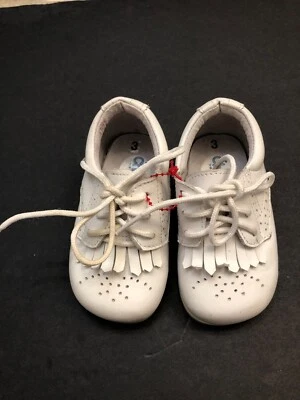 Josmo Boy’s White Baby Walking Shoe - Size 3 Infant - Image 1 of 4