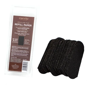 CUCCIO Pedicure ABRASIVE Paper File REFILLS 50 x 80 Grit Black - Water Resistant - Picture 1 of 7