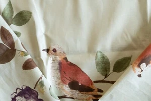 Covington birds floral light green upholstery fabric remnant 4 yards - Picture 1 of 6