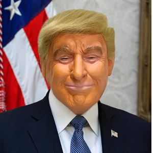 Costume presidenziale volto Donald Trump lattice cosplay presidente degli Stati Uniti 2024 NUOVO - Foto 1 di 6