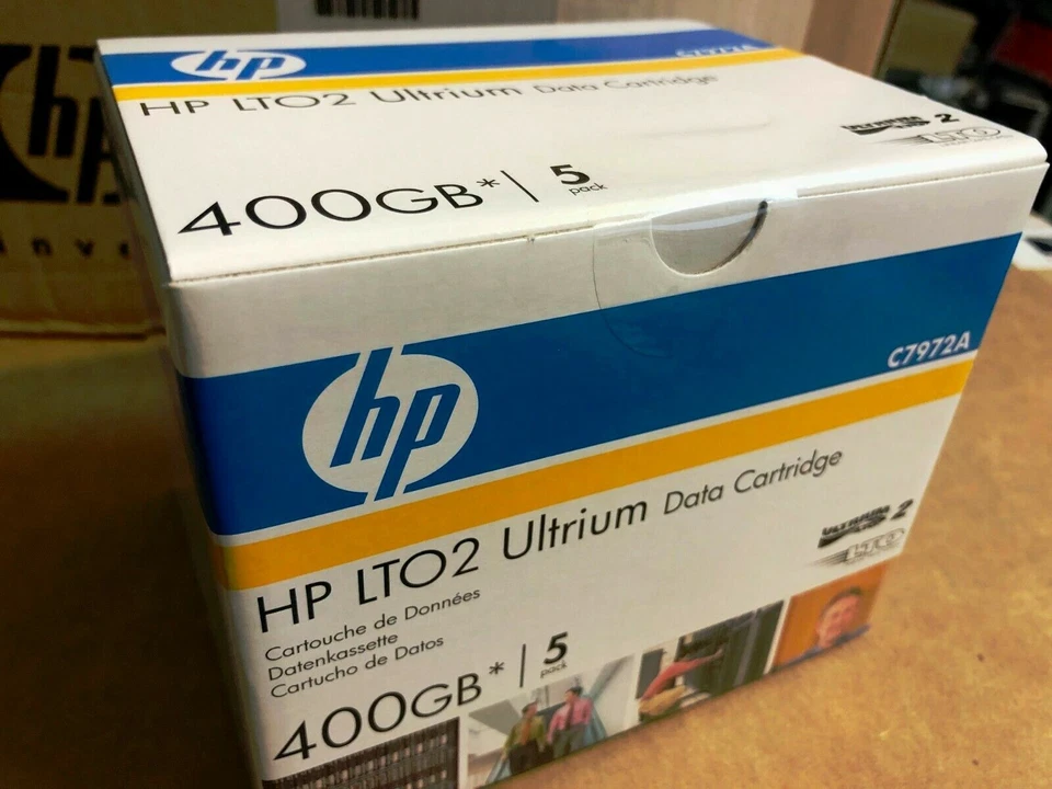 5 x HP LTO2 Ultrium C7972A 400GB LTO-2 C7972-60000 New Data Cartridge - Image 1 of 4