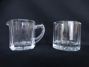 Indiana Glass Clear Colonial Peerless Mini Cream & Sugar Set Very Good Used Cond - Bild 1 von 10
